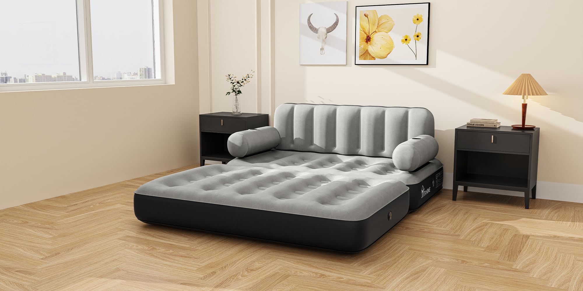 YITAHOME lifestyle setup in living room showing guest-ready convenience