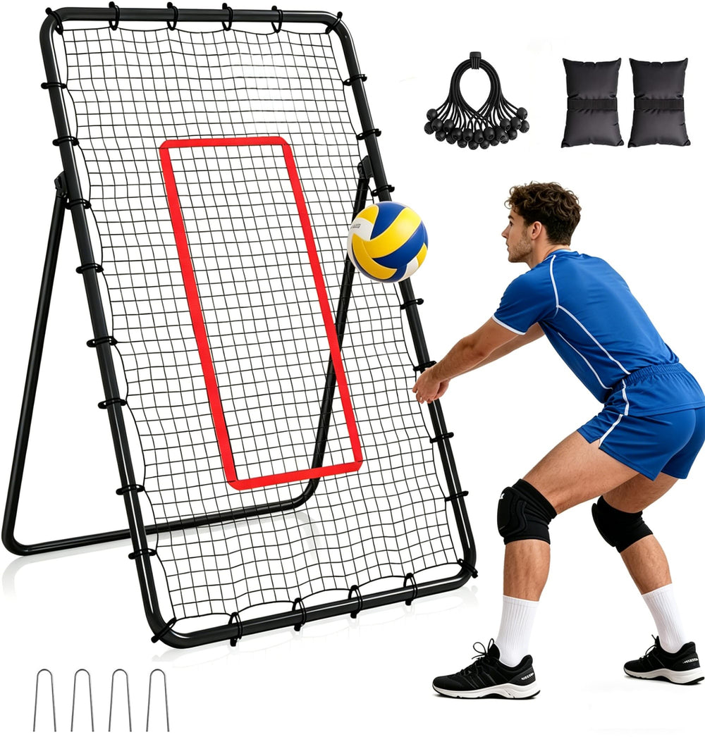 Yiwsnust rebounder front view showing target stripe and clear aim point for focused practice