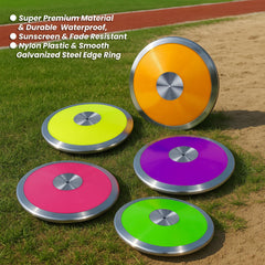YIXINLOMYY discus beside ruler demonstrating 18cm diameter for size confirmation