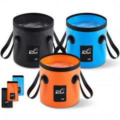 Yiyiring three-pack front view showing compact, ready-to-use buckets for trips