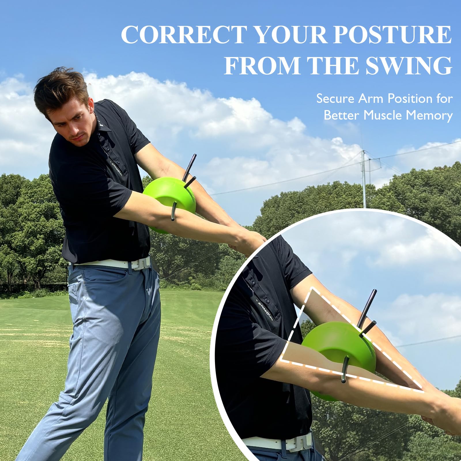 Yochea Connector fitted on forearms demonstrating correct arm connection