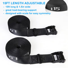 YOELVN numbered straps detail for fast symmetrical height adjustment