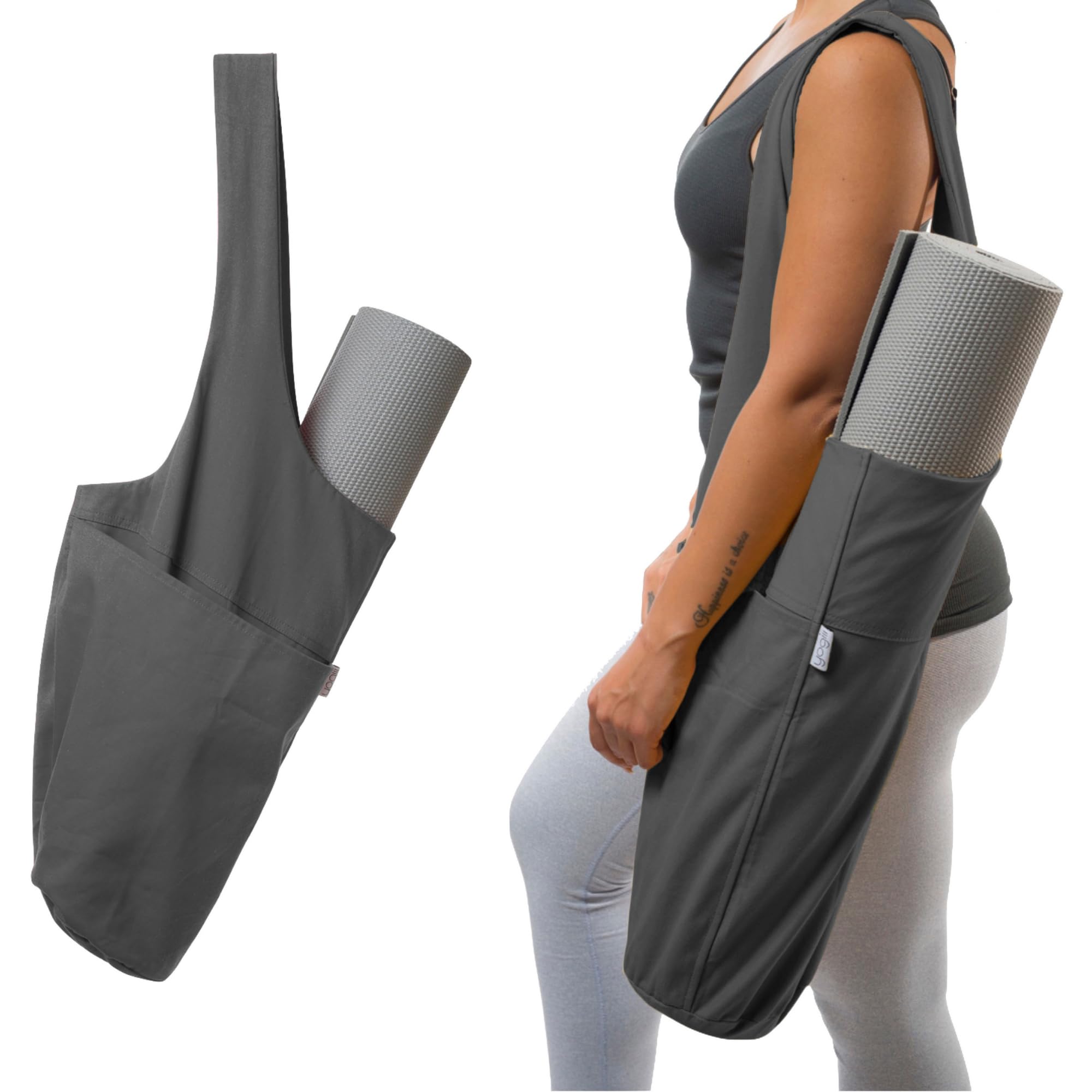 Yogiii on commuter heading to studio demonstrating hands-free portability