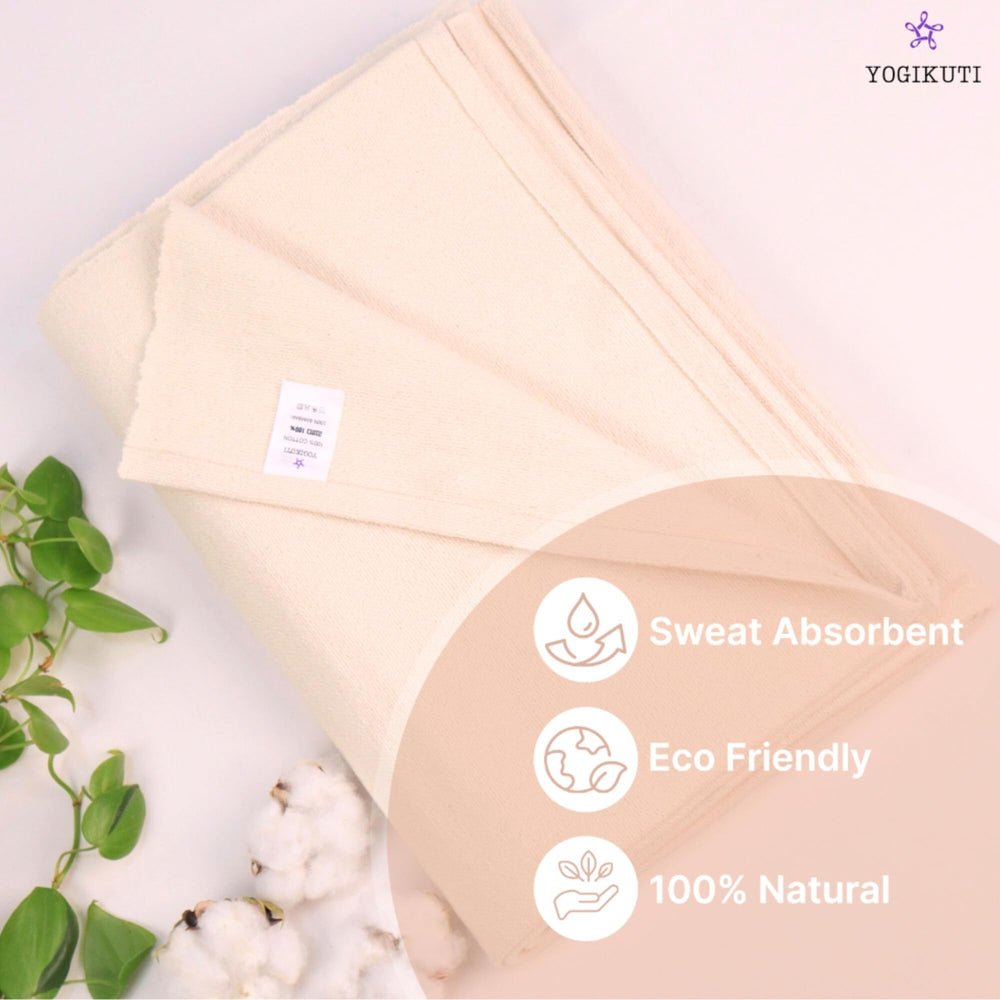 Yogikuti label and care tag close-up showing fiber content and simple washing care