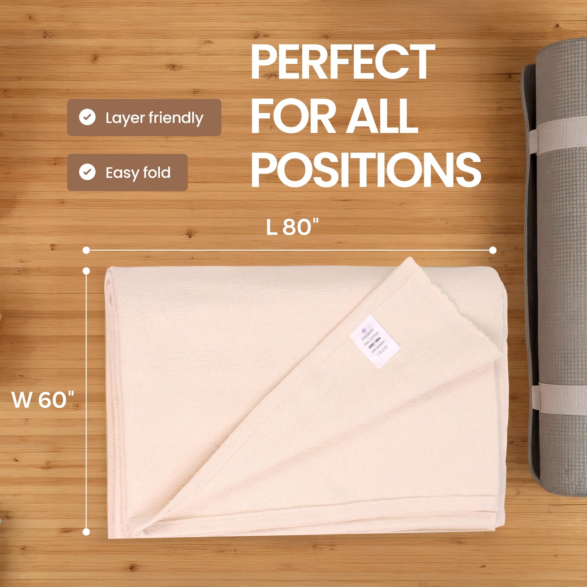 Yogikuti two blankets used in partner yoga demonstrating layered support for assists