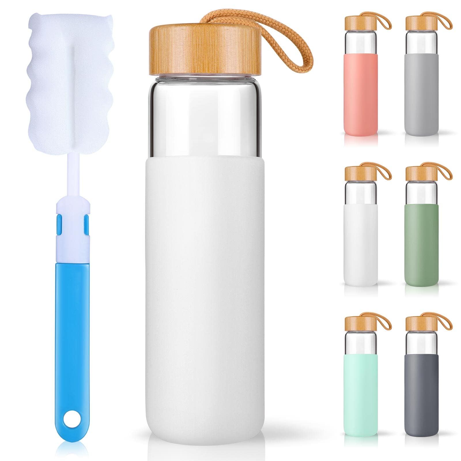 Yomious front view clear bottle showing elegant design and hydration benefit