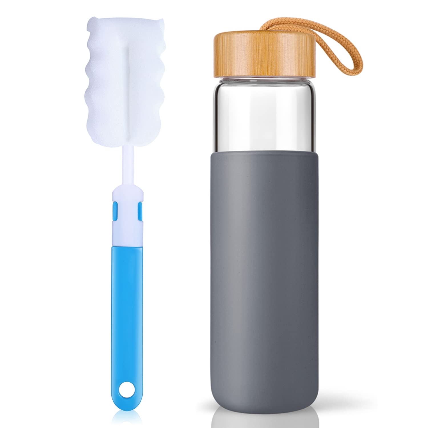 Yomious texture and label closeup displays borosilicate clarity and finish