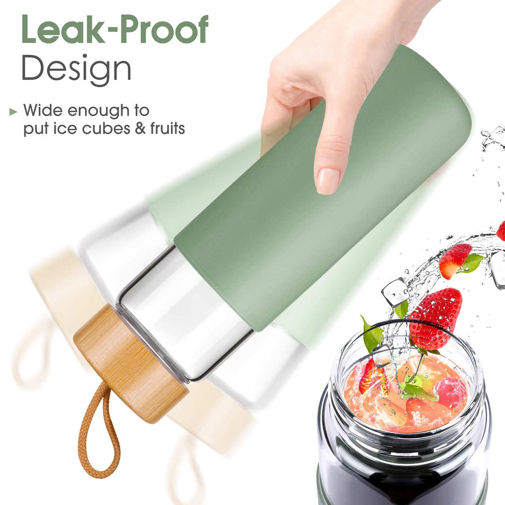 Yomious wide mouth pouring shows easy filling, ice and cleaning convenience