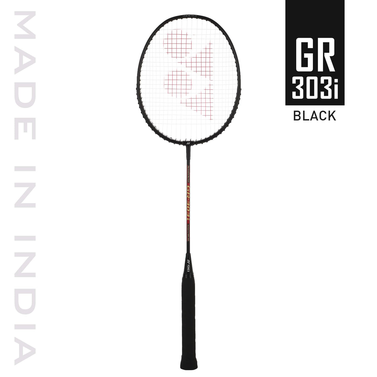 Yonex GR 303i front view showing frame and isometric head for better control