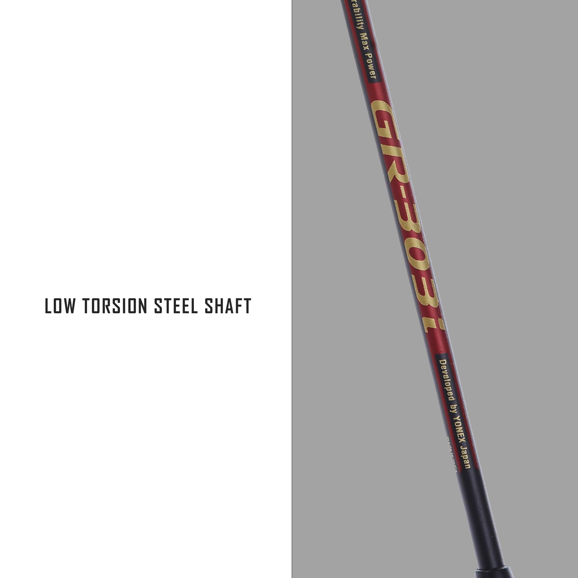 Yonex GR 303i handle and G3 grip detail for comfortable secure hold