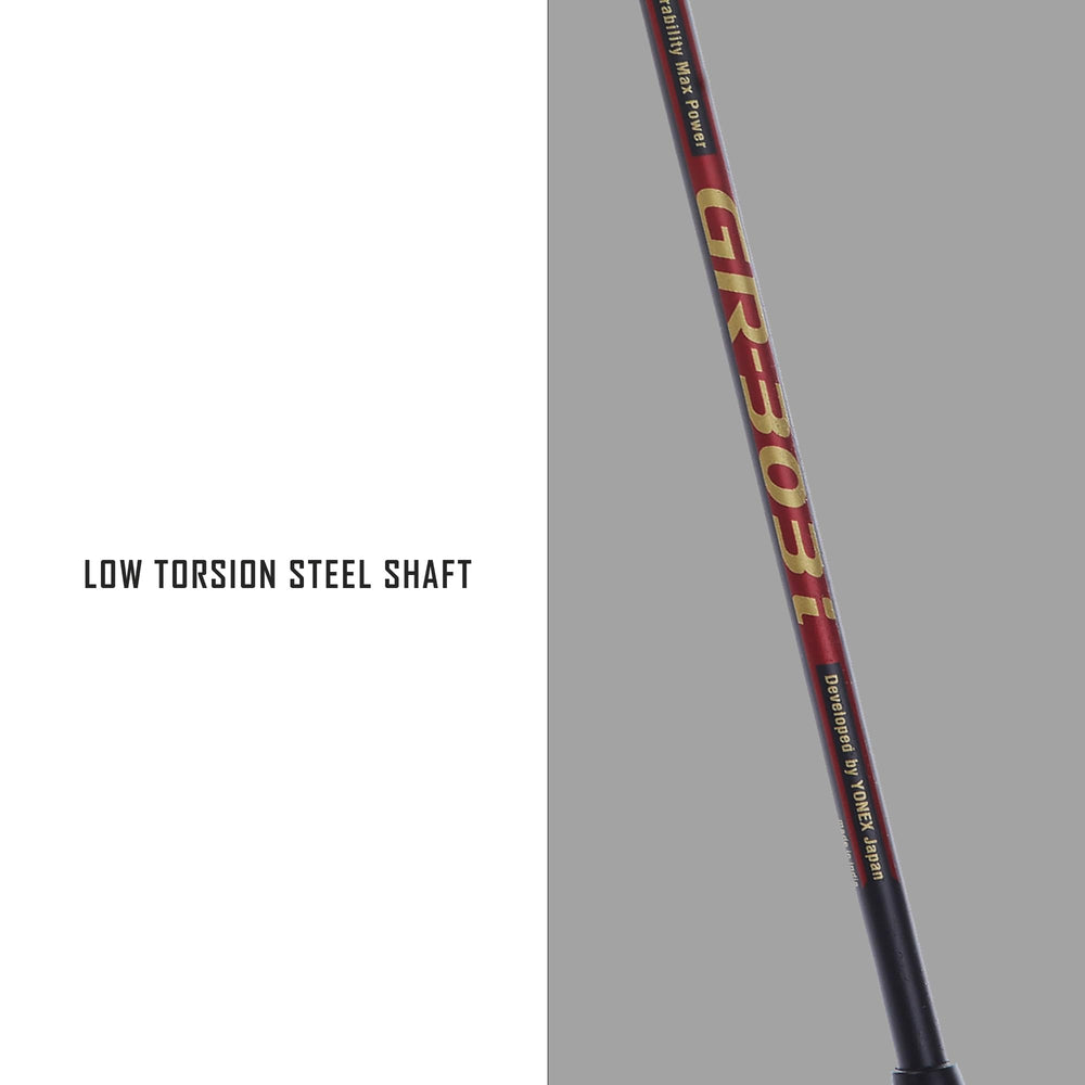 Yonex GR 303i handle and G3 grip detail for comfortable secure hold