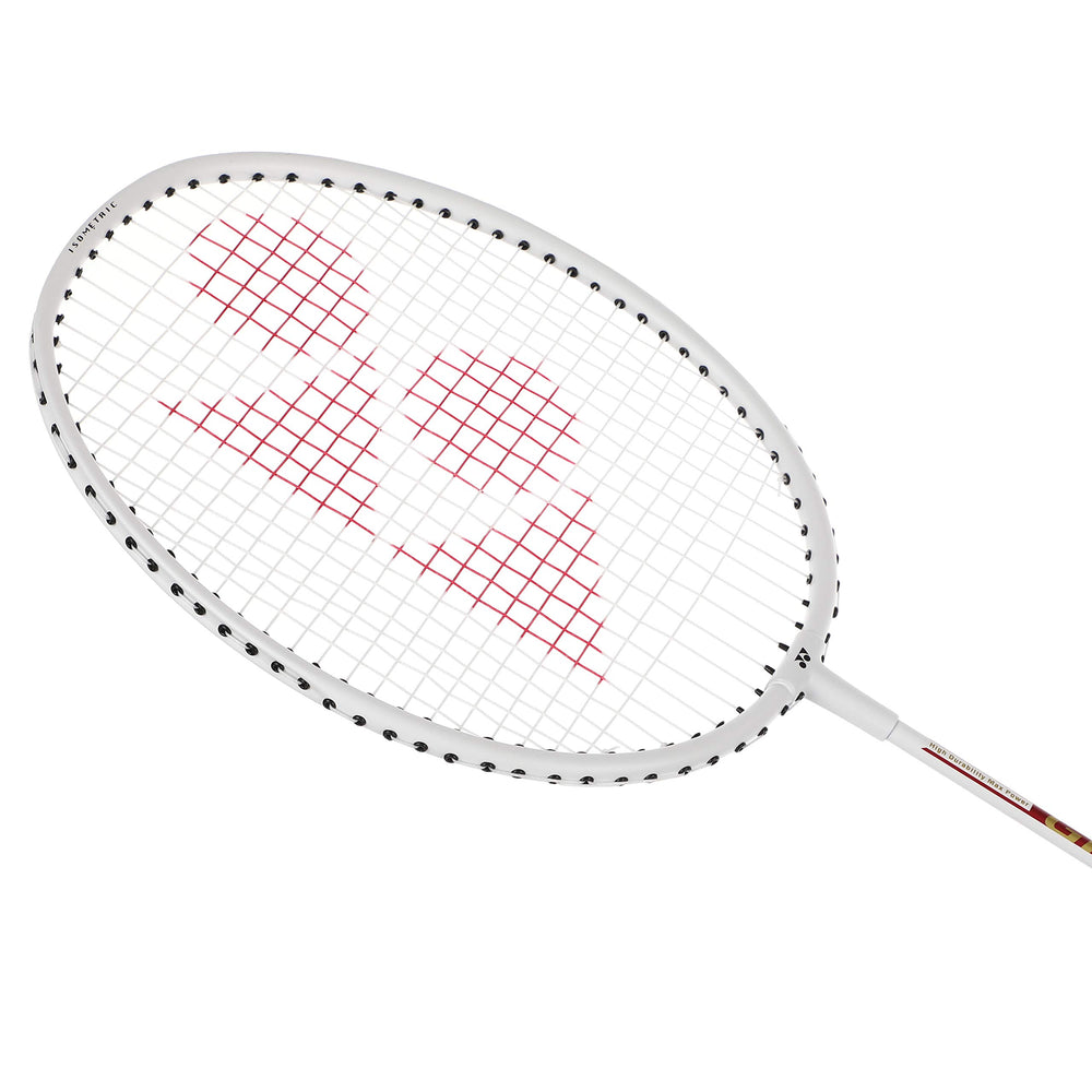 YONEX GR 303i held in hand to illustrate 83g lightweight handling advantage