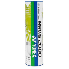 YONEX Mavis 2000 close-up of nylon skirt showing wing rib texture and improved flight stability