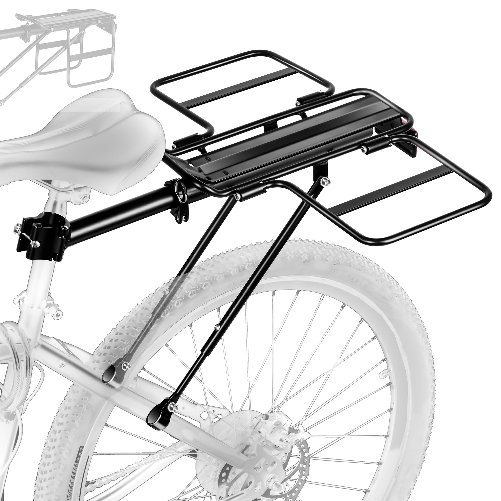 YONTUO BCR07 front view assembled showing sturdy rack and load area