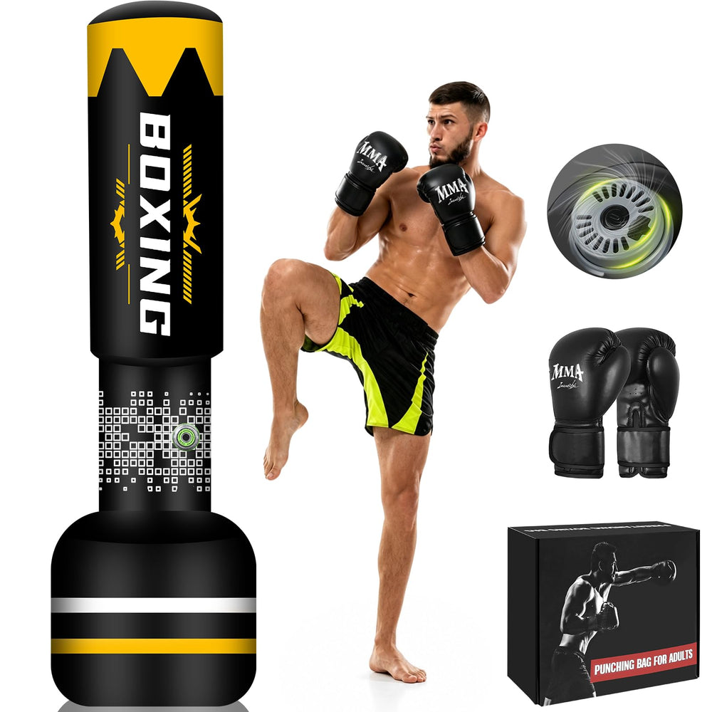 YORWHIN front view of standing bag showing full-height design and ready-to-train benefit