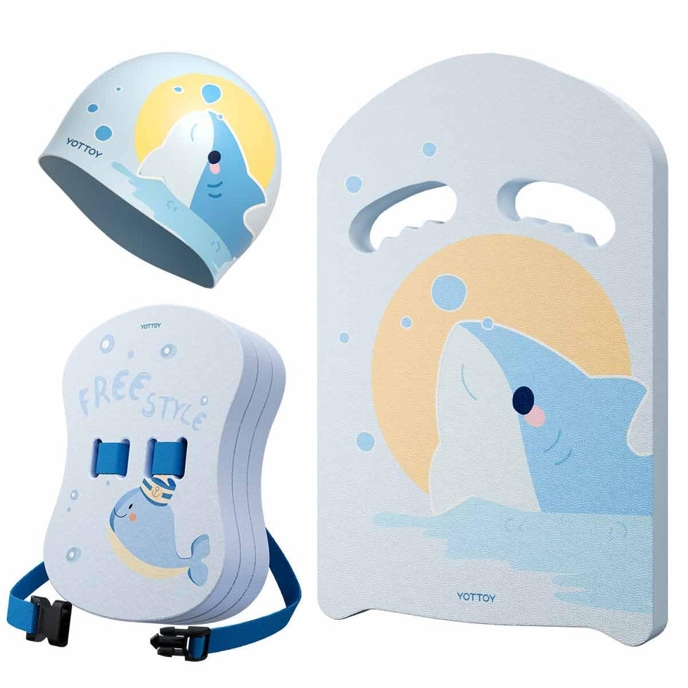YOTTOY front view of swim belt set showing compact kit and travel readiness