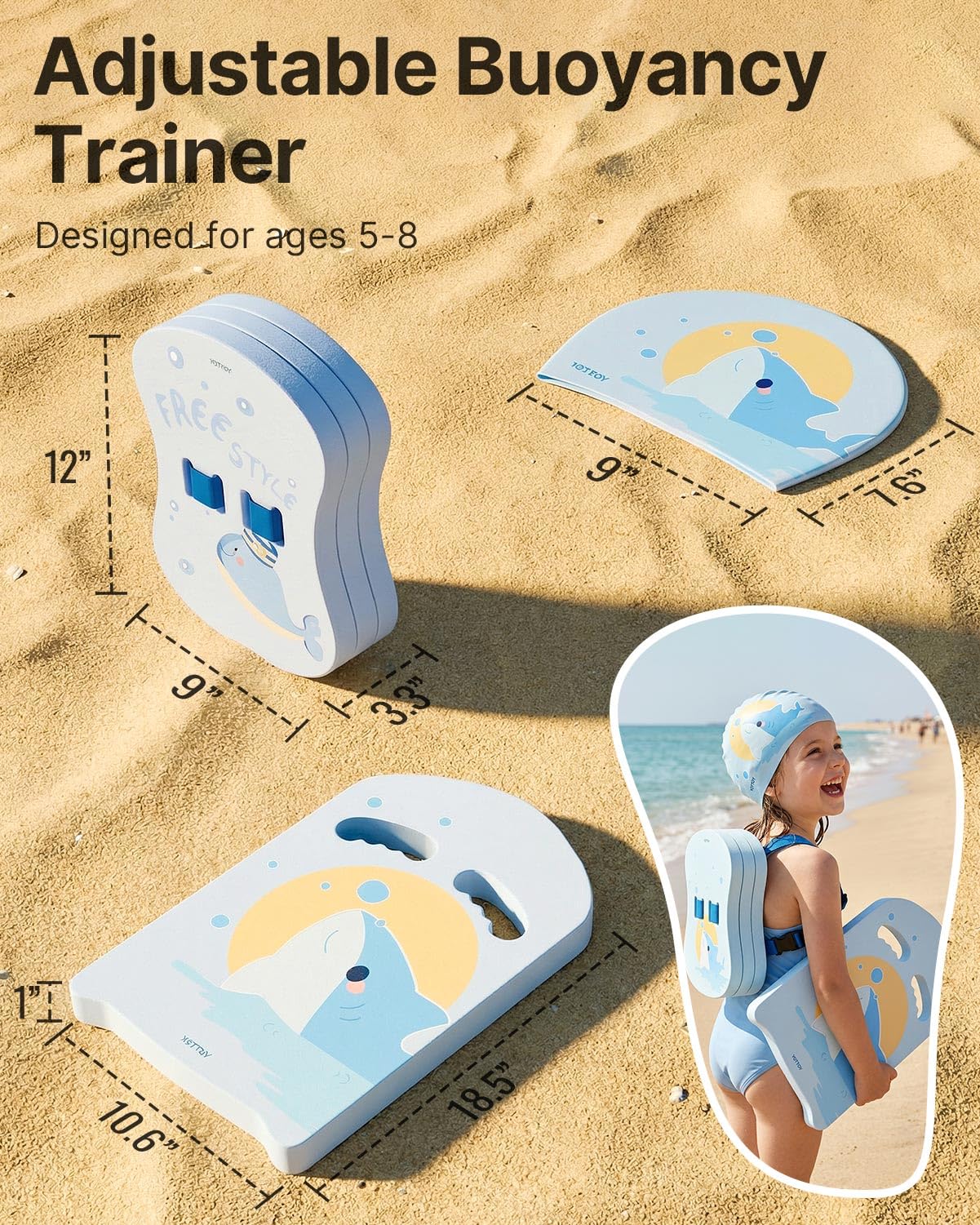 YOTTOY three-layer foam removed to show progressive buoyancy adjustment