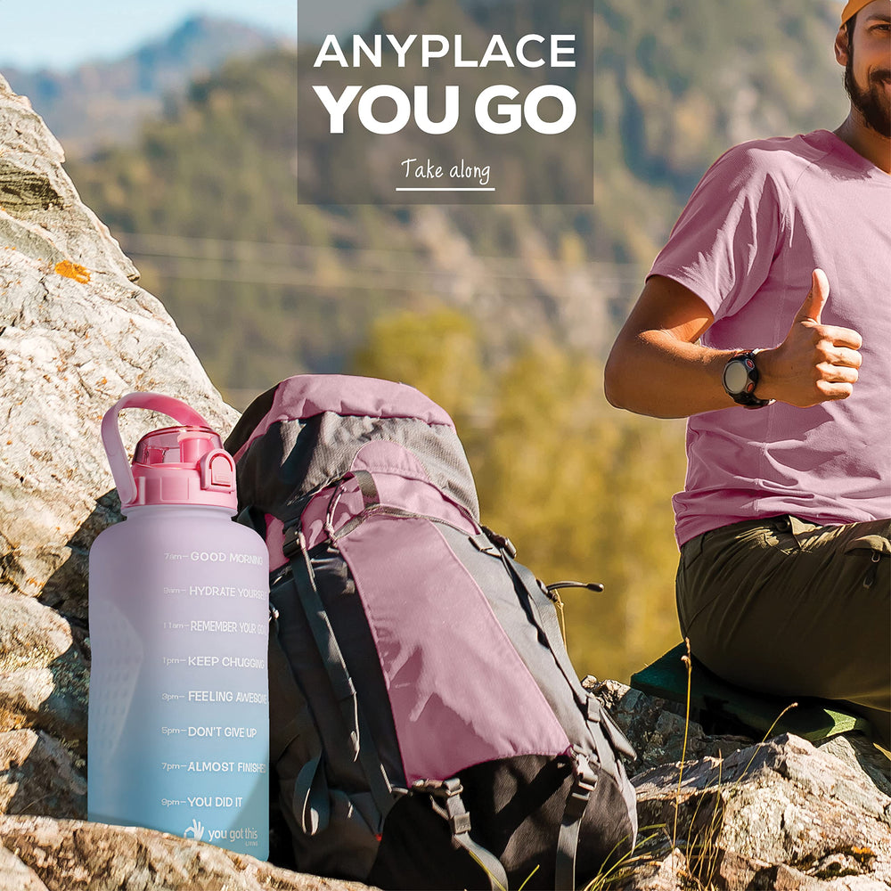 YOU GOT THIS LIVING close-up of hour markers, provides visible reminders to sip throughout day