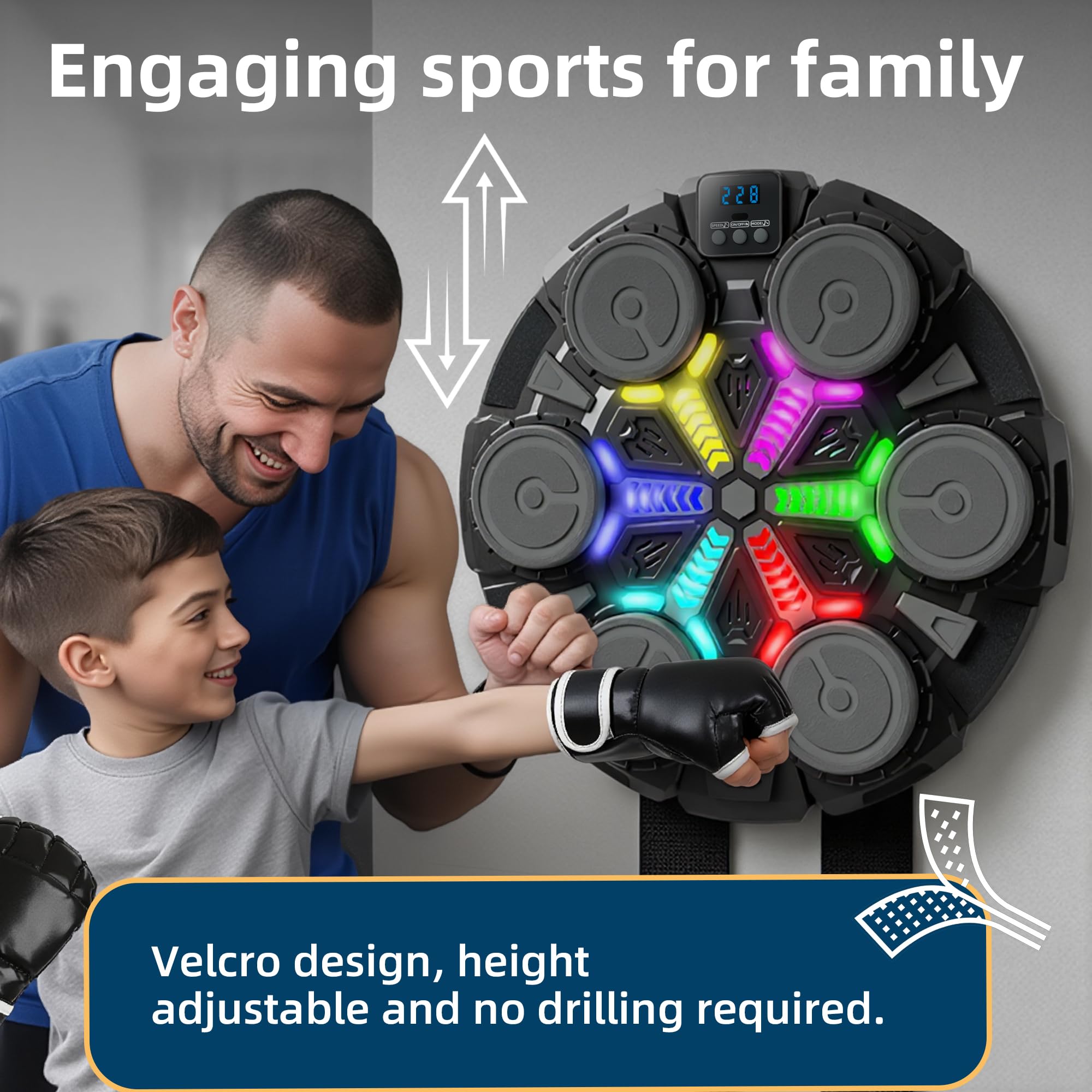 YOULEBITOYS child punching pad in a playroom encouraging active indoor exercise