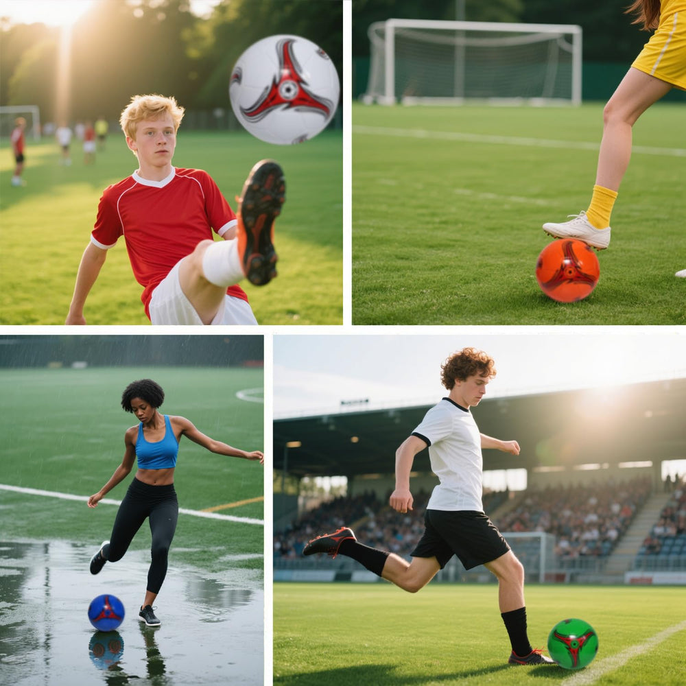 Youlina size comparison with a hand to show Scale and suitability for youth players