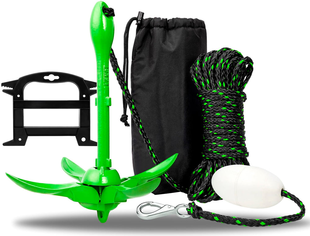 Young Marine anchor kit front view showing complete packaged contents and quick setup benefit