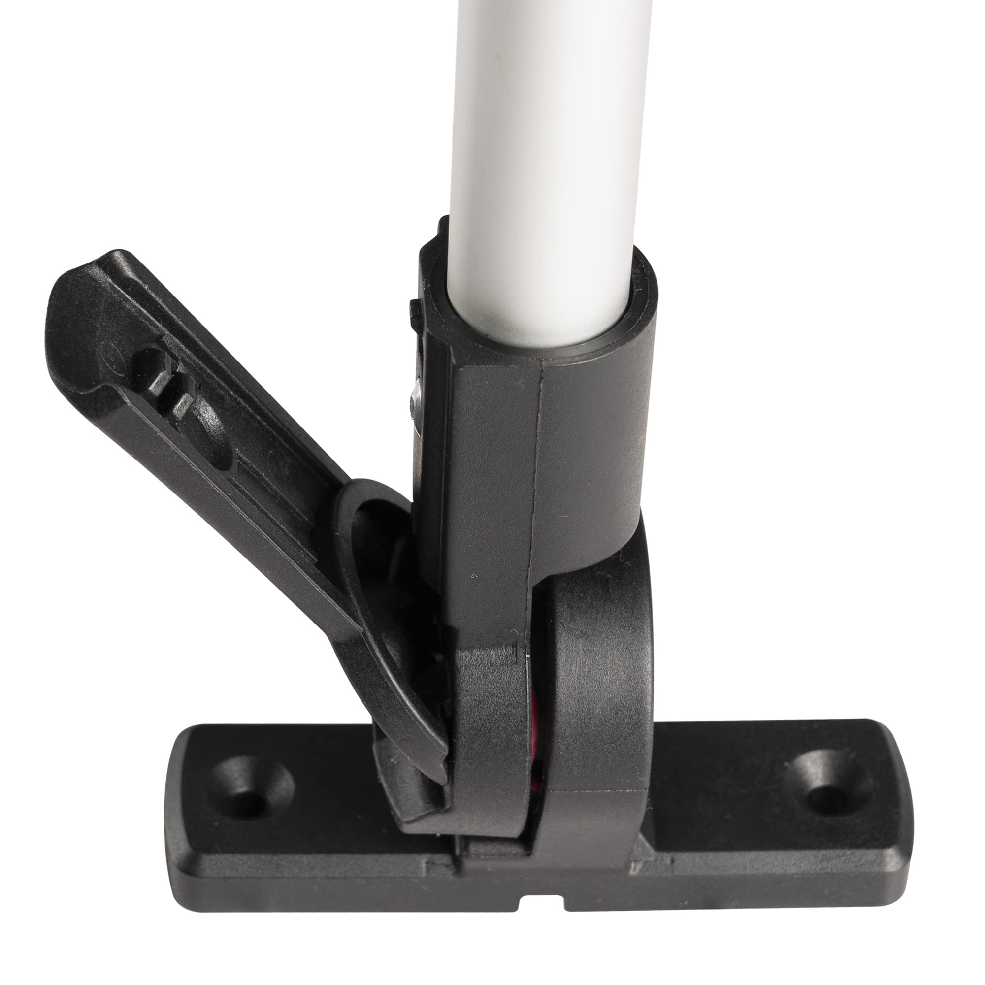 Young Marine folded light mounted on T-top demonstrating low-profile stowage benefit