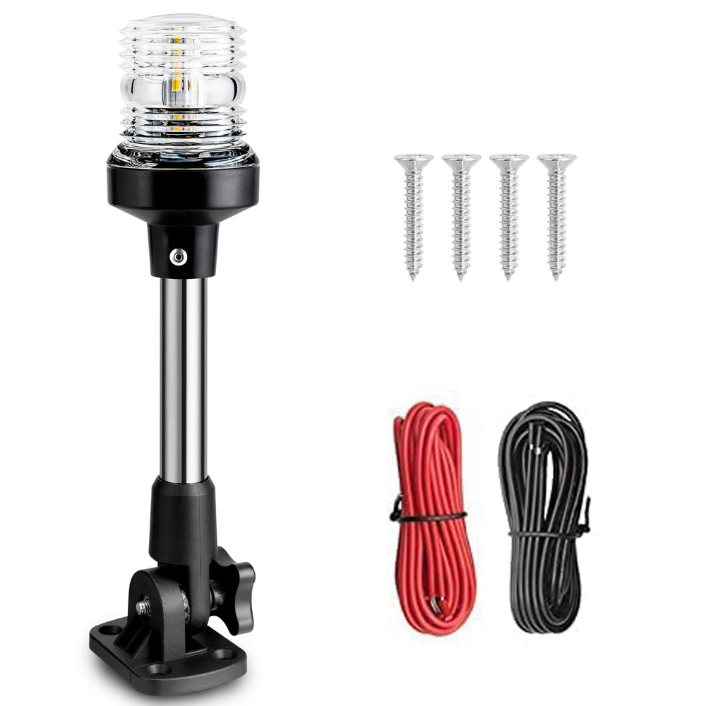 Young Marine front view stern light showing 360° white LED and compact housing for safety