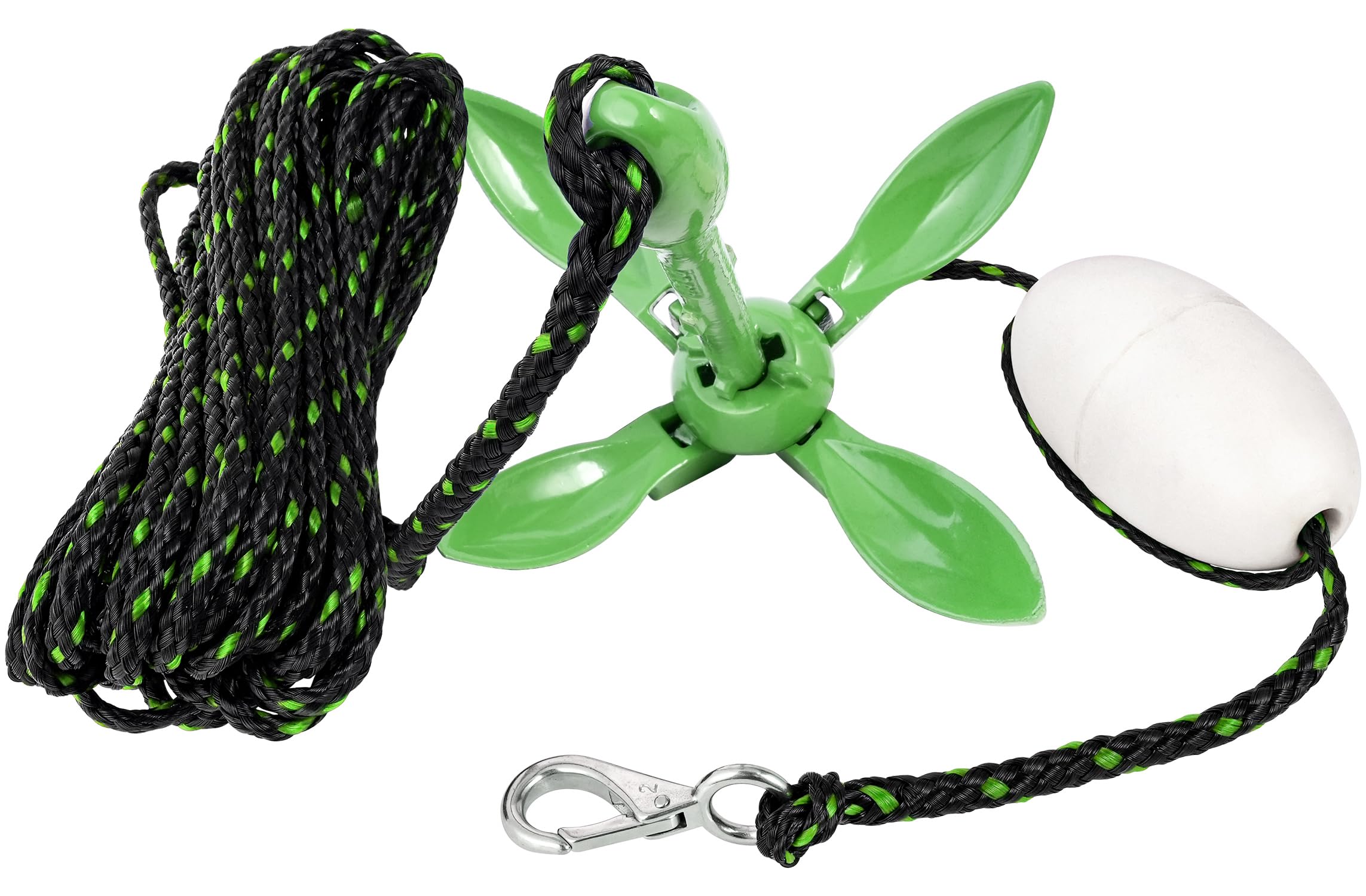 Young Marine rope and stainless snap hook detail showing corrosion resistance and secure connection