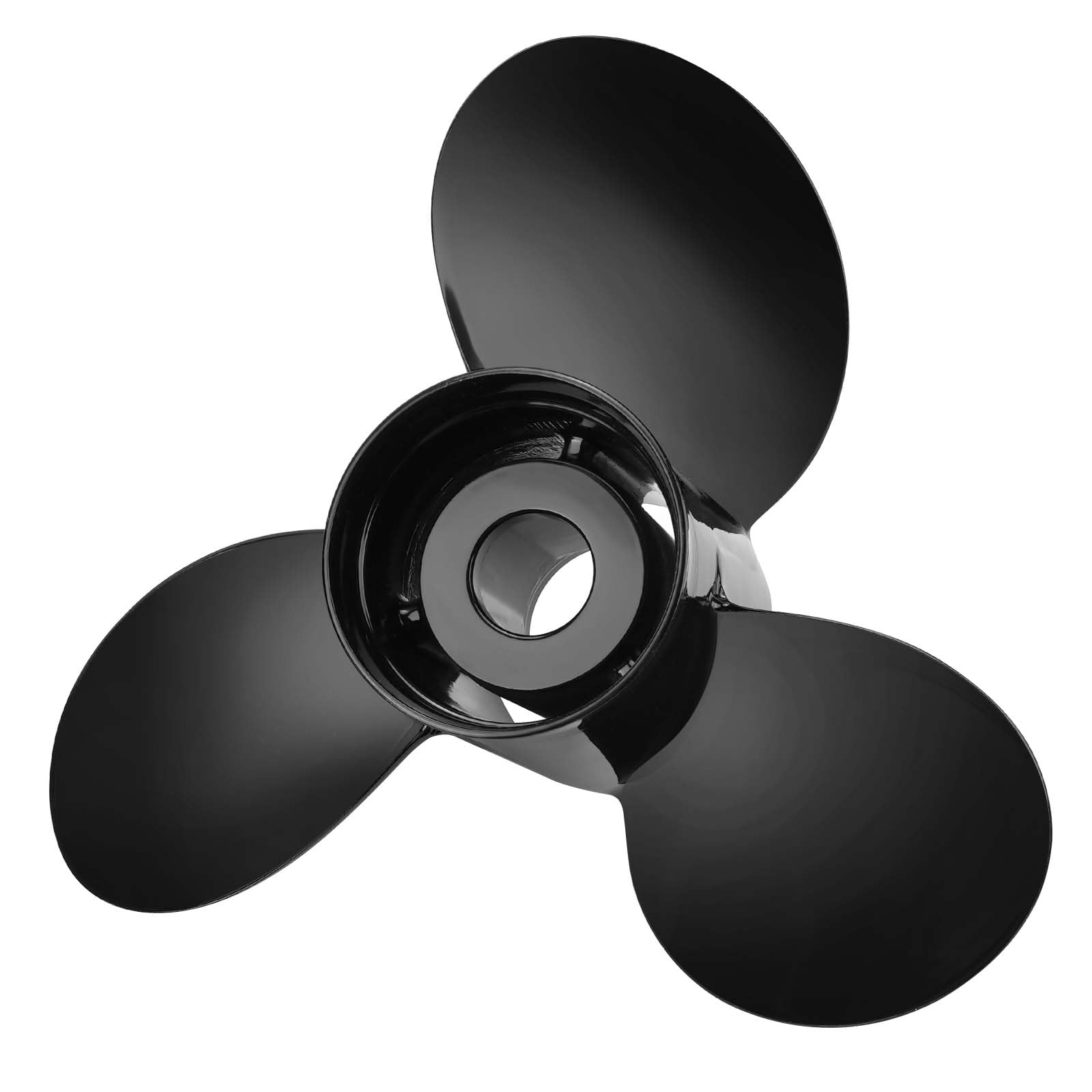 YOUNG PROPS propeller installed on outboard demonstrating correct fit and performance