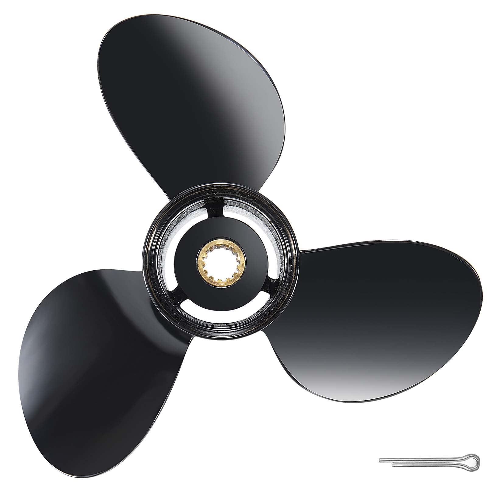 YOUNG PROPS front view of 12.5x13 propeller showing blades and finish for dependable thrust