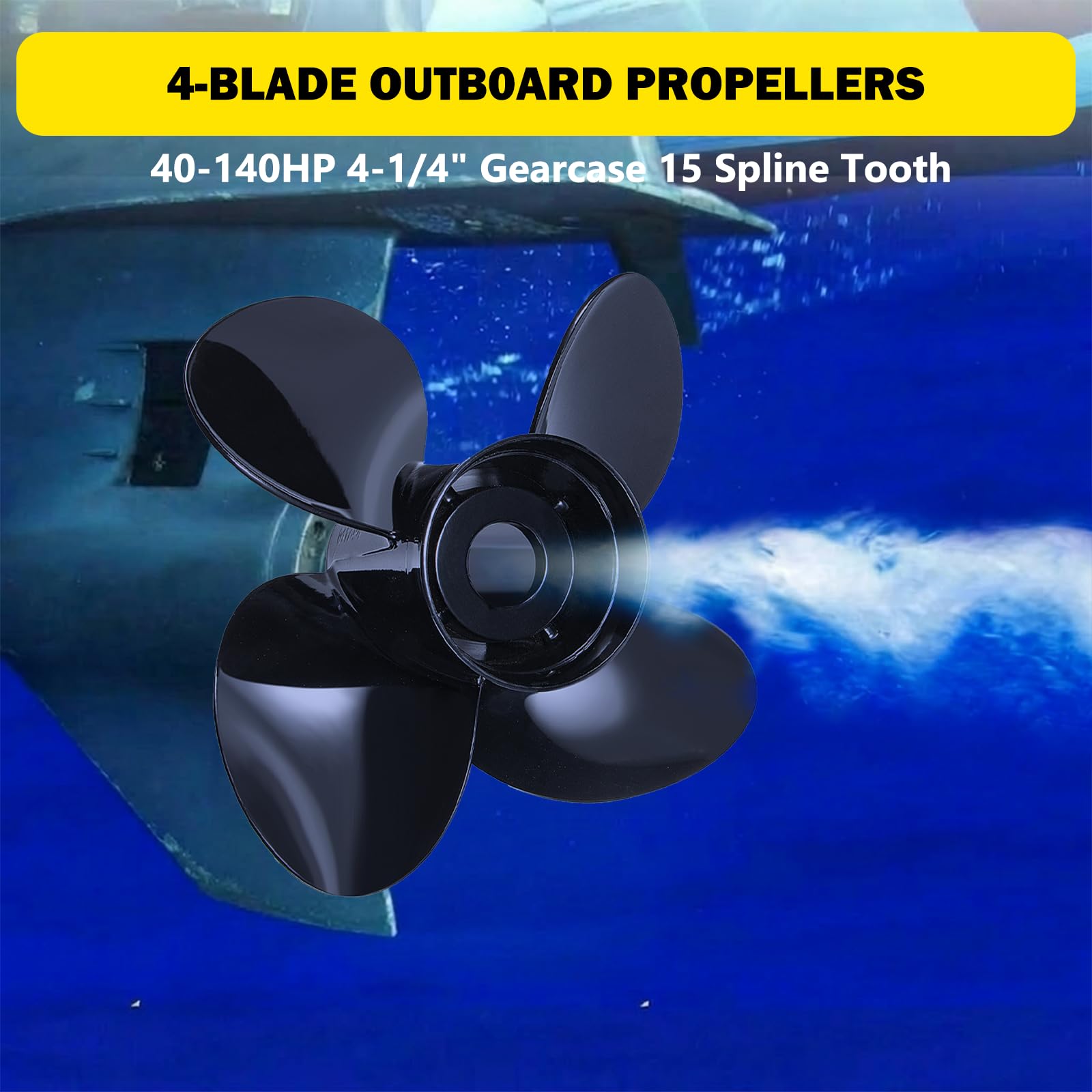 YOUNG PROPS propeller beside tape measure for scale to confirm 13-inch diameter