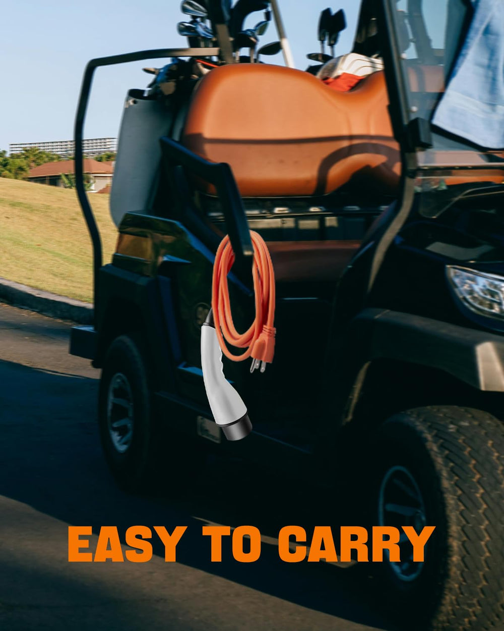 yourheey outdoor lifestyle setup with cart charging offering practical convenience