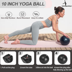 Yoyoapple small Pilates ball detail on floor demonstrating anti‑burst material and stability