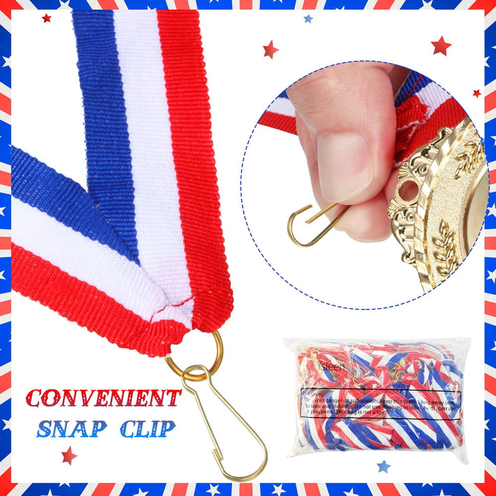 Ysleen lanyard holding a medal on a winner, fast presentation benefit