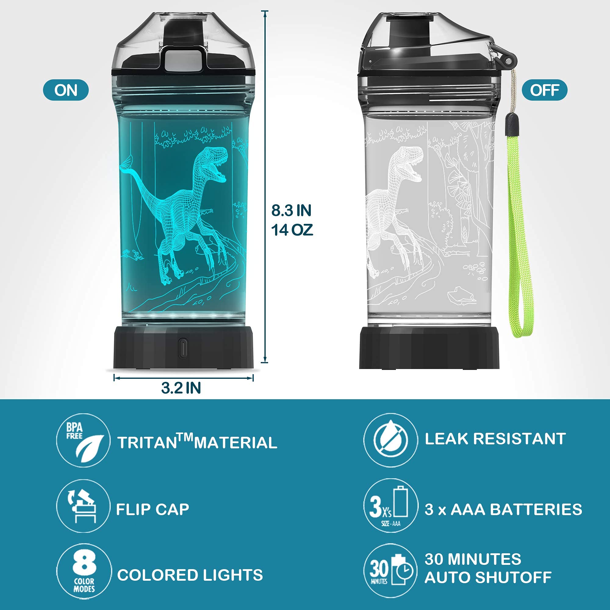YuanDian night light glowing on bedside table providing soothing room illumination