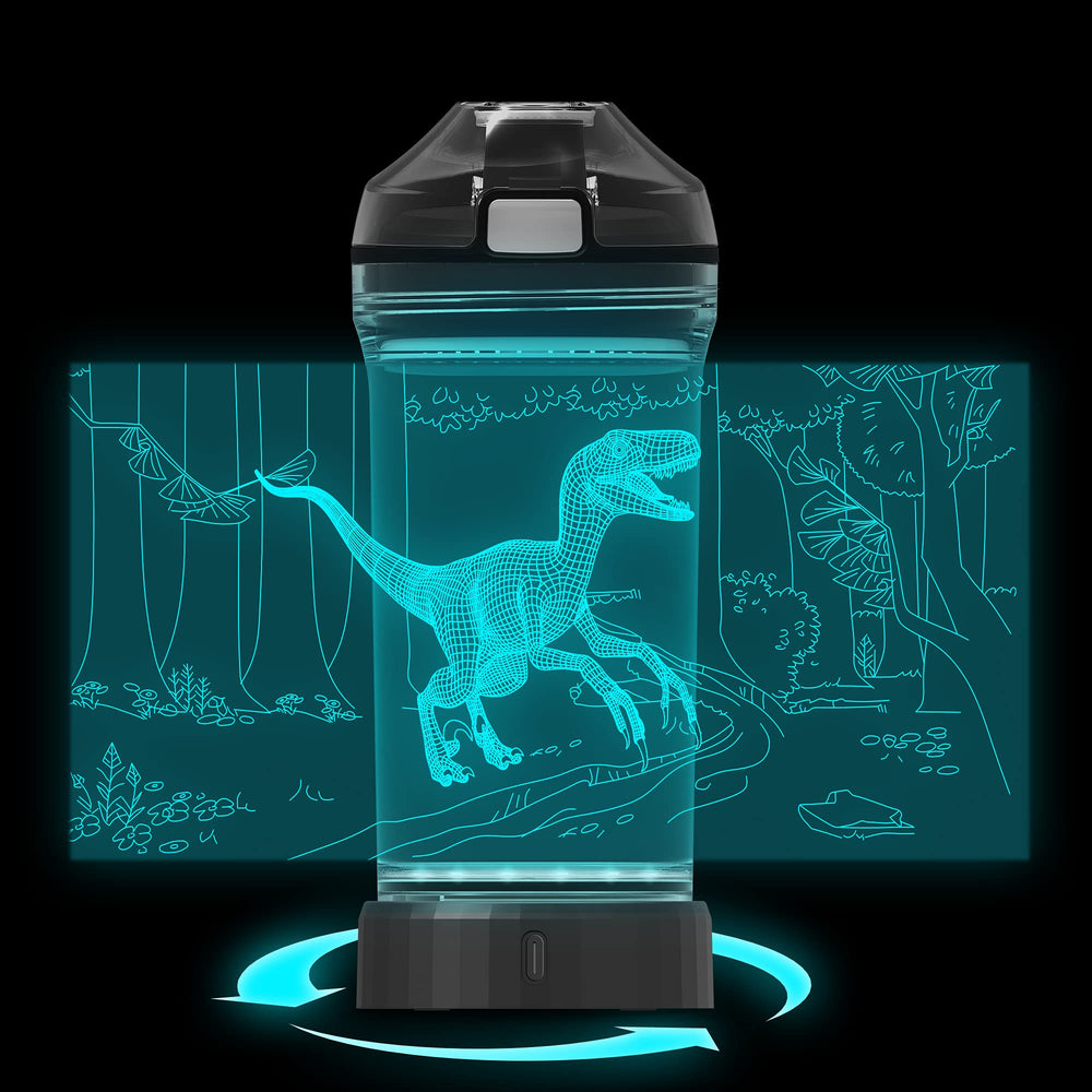 YuanDian box contents with bottle, LED base, and manual for quick setup