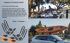 YUANSHI close-up of adjustable padding protecting kayak hull during transport