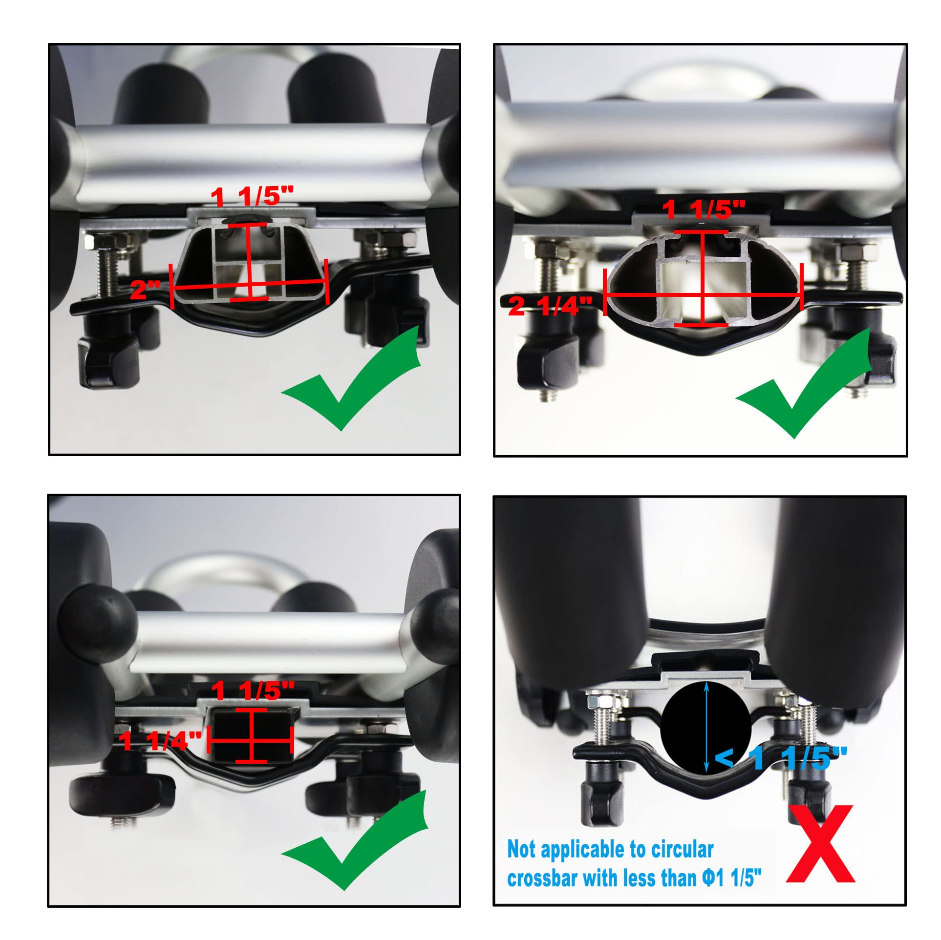 YUANSHI rack clamped to round crossbar offering a universal fit benefit