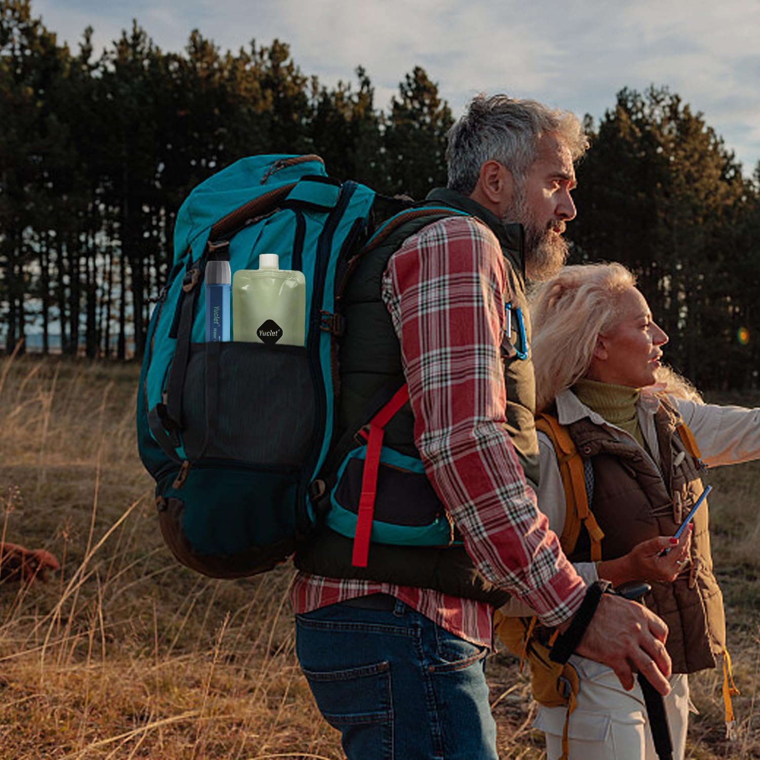 Yuclet kit packed in go bag demonstrating emergency-ready, space-saving benefit