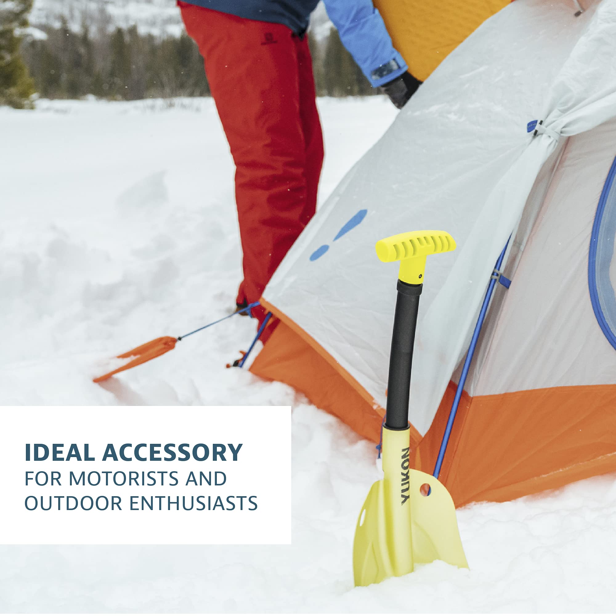 Yukon Charlie's folded compact shovel packed and easy to store
