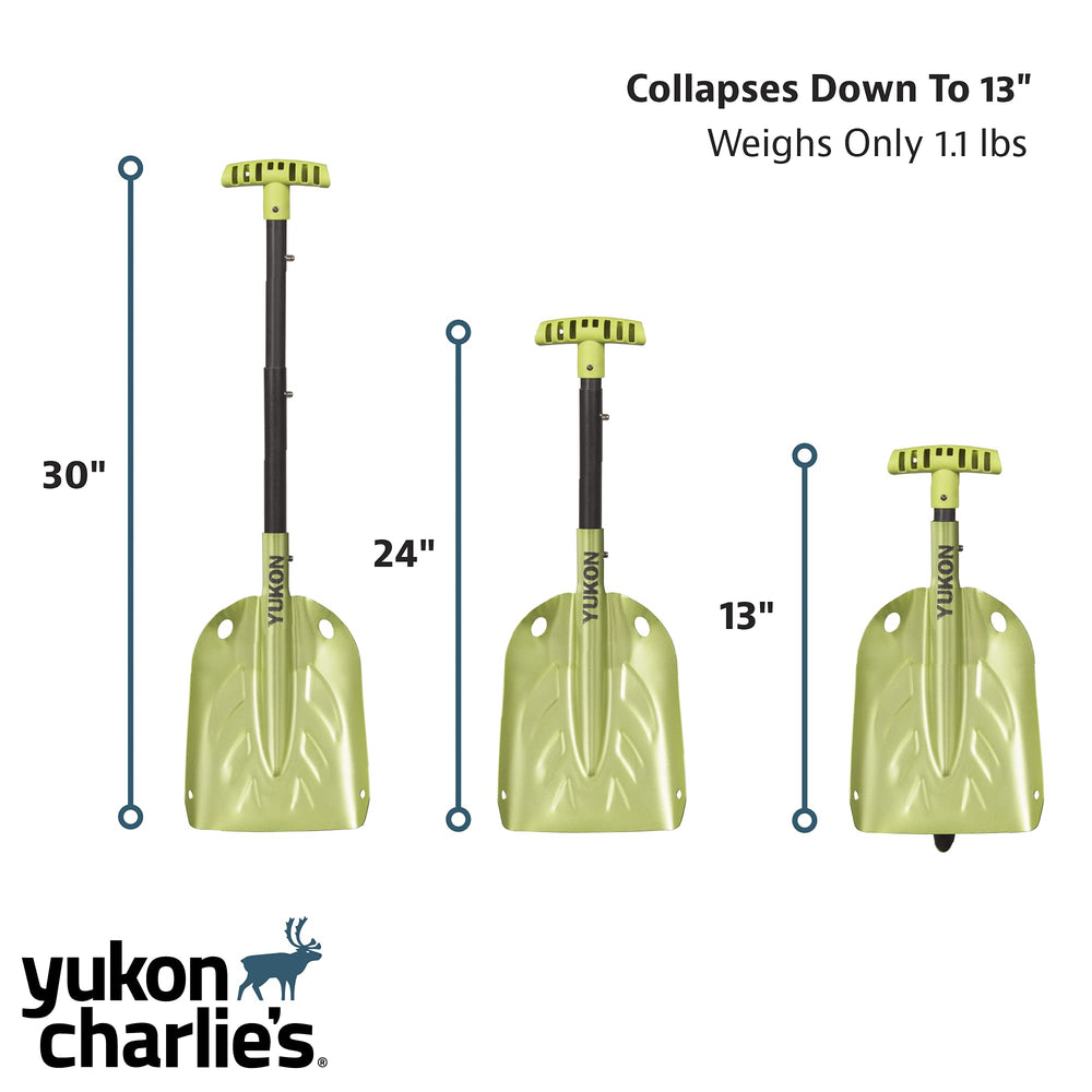 Yukon Charlie's slip-proof handle detail for secure winter grip