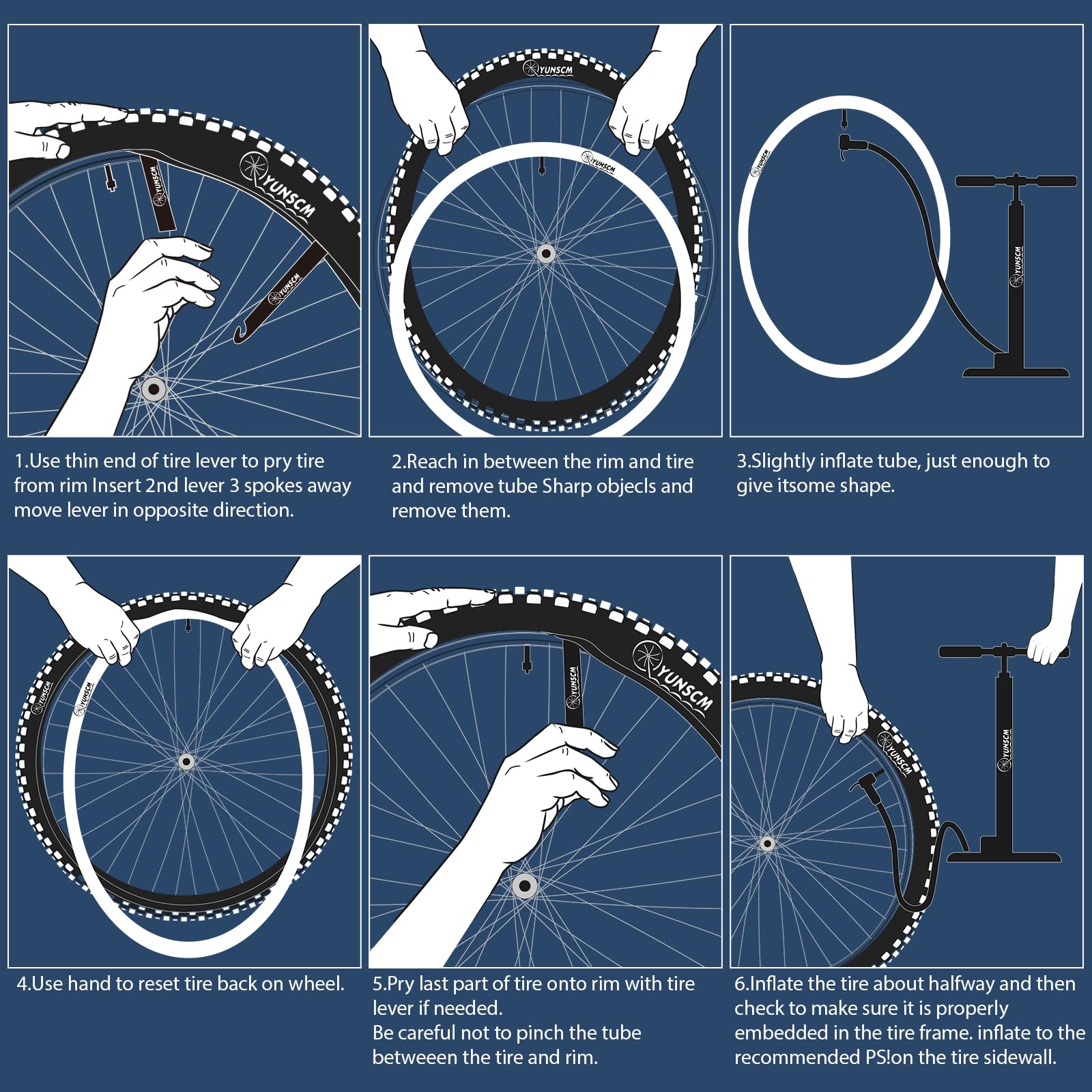 YUNSCM tube installed on fat e-bike tire demonstrating secure fit and comfort