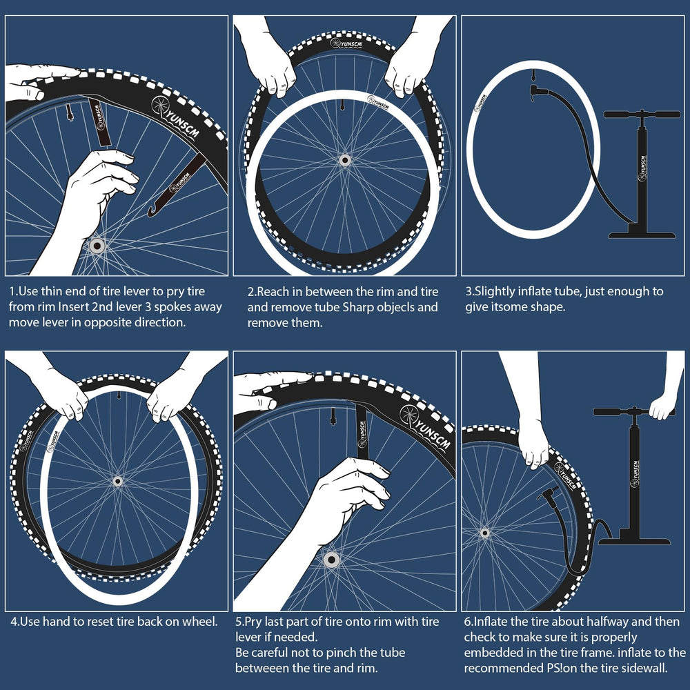 YUNSCM tube installed on fat e-bike tire demonstrating secure fit and comfort