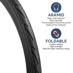 YunSCM sidewall showing aramid bead detail for lighter weight and strength