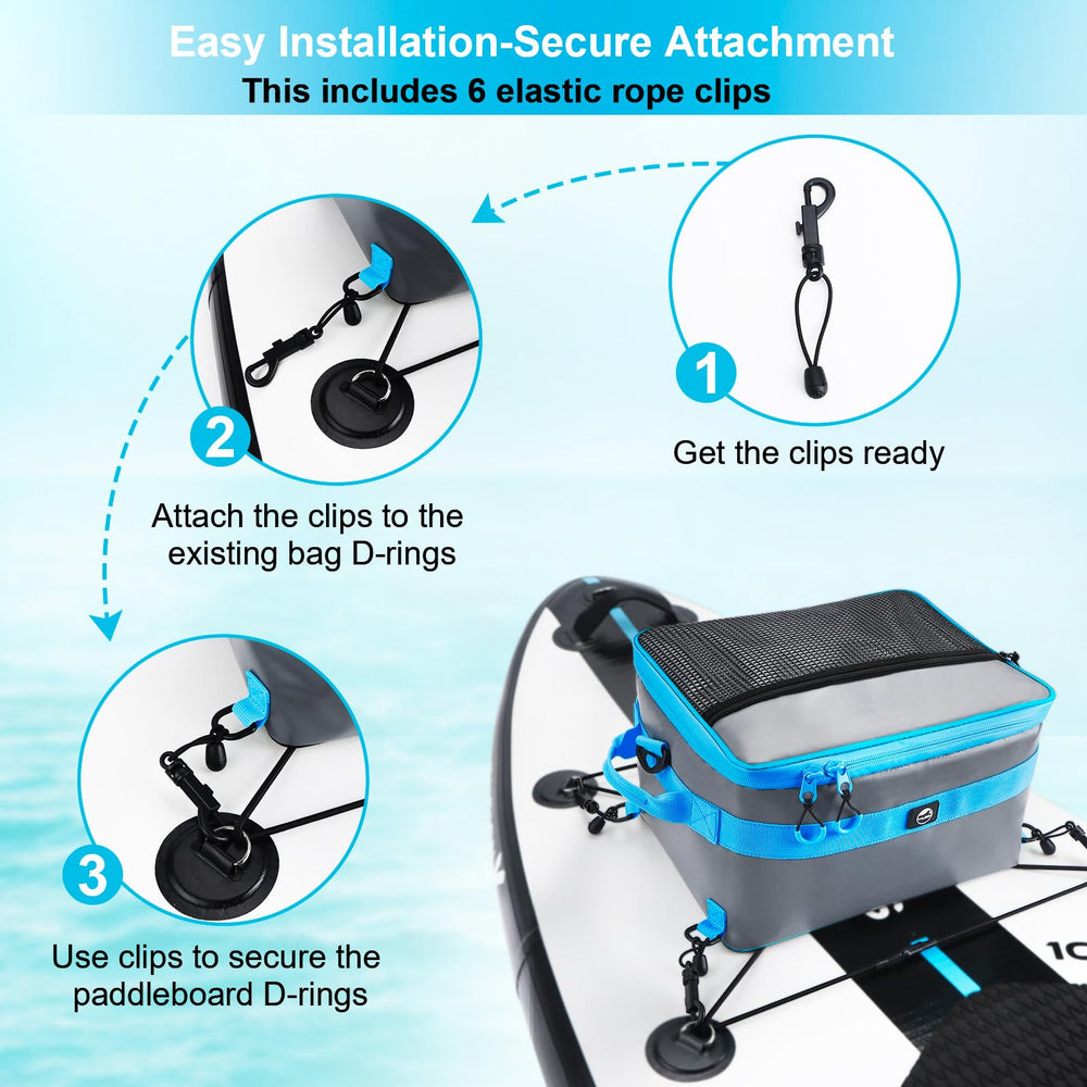 YVLEEN mesh pocket with phone and sunscreen for quick-access convenience