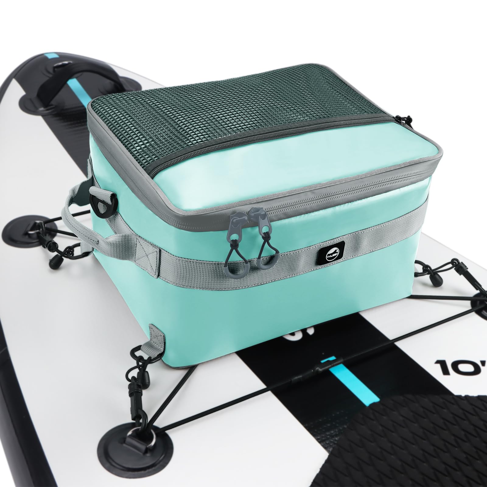 YVLEEN paddle board cooler front view on deck showing compact design and easy access