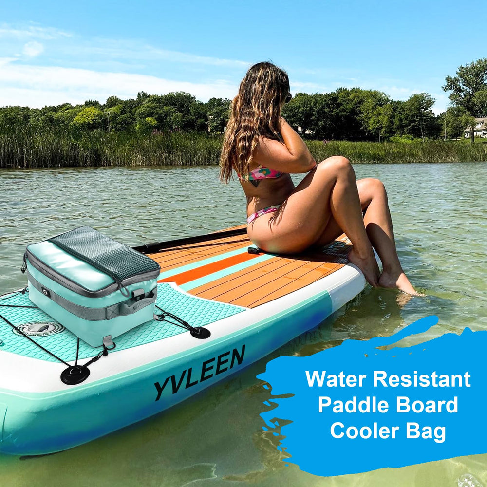 YVLEEN paddle board cooler waterproof fabric texture highlighting durable protection