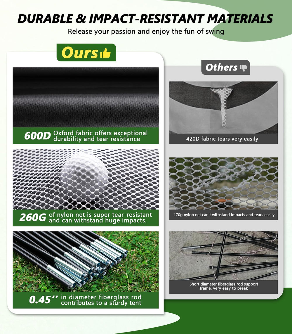 Ywitio mat texture and ball tray showing stable stance and easy retrieval