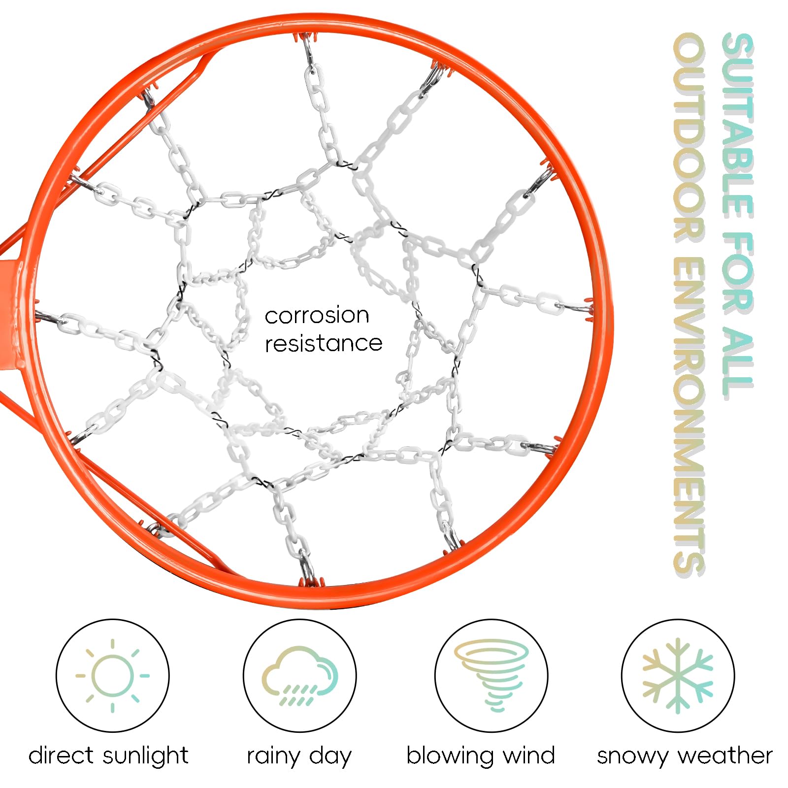 Yyiwhmy net on a standard rim shows correct fit and size confirmation