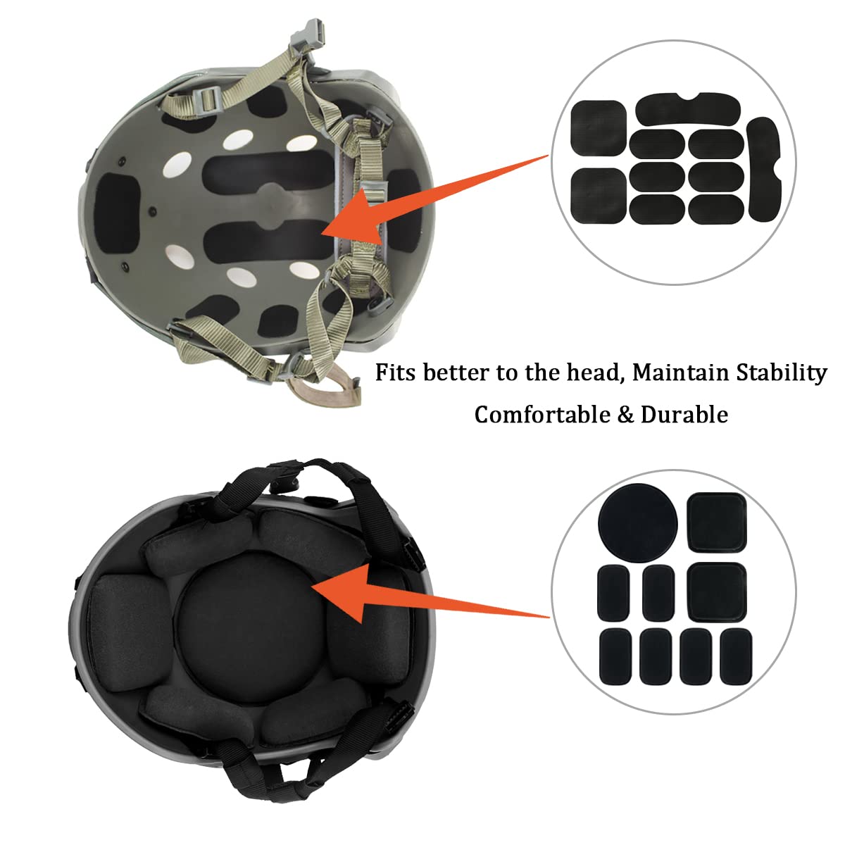Yzpacc pads fitted in a bicycle helmet showing added comfort and sweat management benefit
